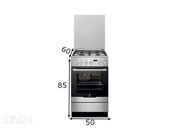 Газовая плита с духовкой Electrolux EKG51153OX