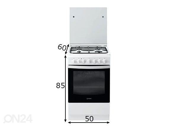 Газовая плита Indesit размеры