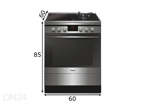 Газовая-электроплита Hansa FCMX69215 размеры