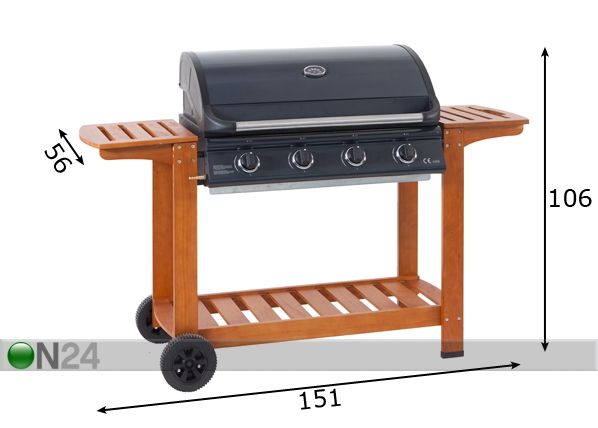 Газовый гриль Barbec Farmer 4 размеры