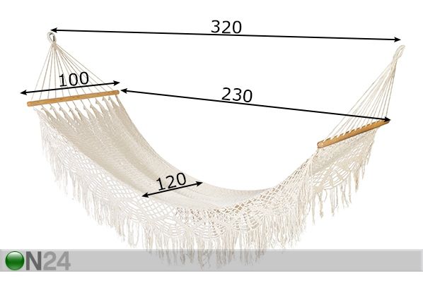 Гамак El Tunco 230x127 cm размеры