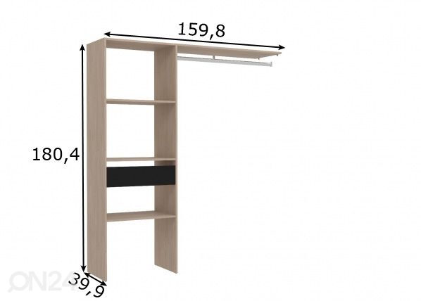 Гардеробная система Combi Indus 160 cm размеры