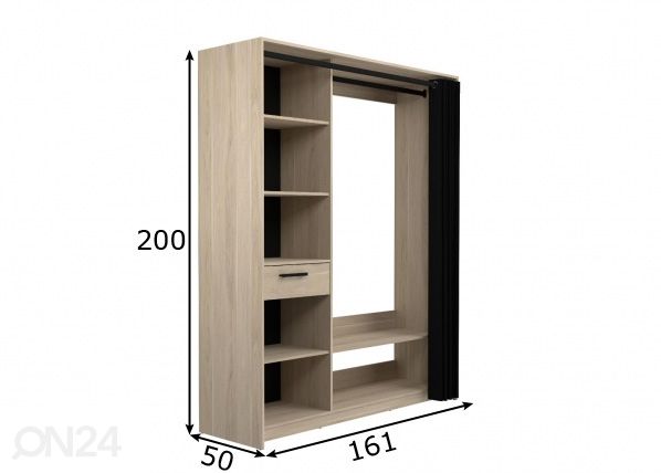 Гардеробная система Cosy 161 cm размеры