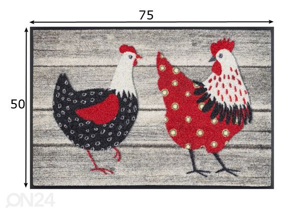 Дверной коврик Chicken Farm 50x75 см размеры