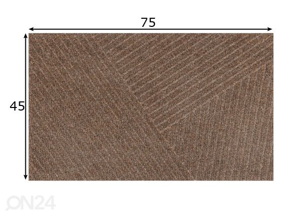 Дверной коврик Dune Stripes taupe 45x75 см размеры