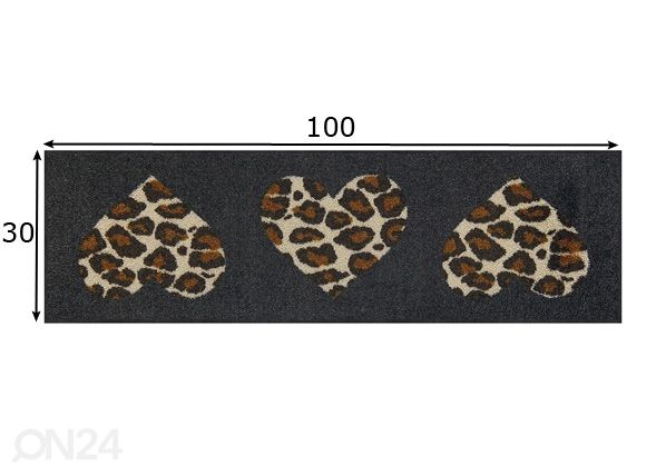 Дверной коврик Leo Love 30x100 см размеры