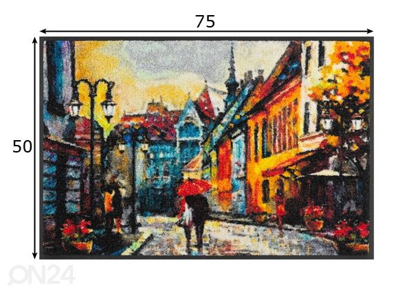Дверной коврик Rainy Afternoon 50x75 см размеры