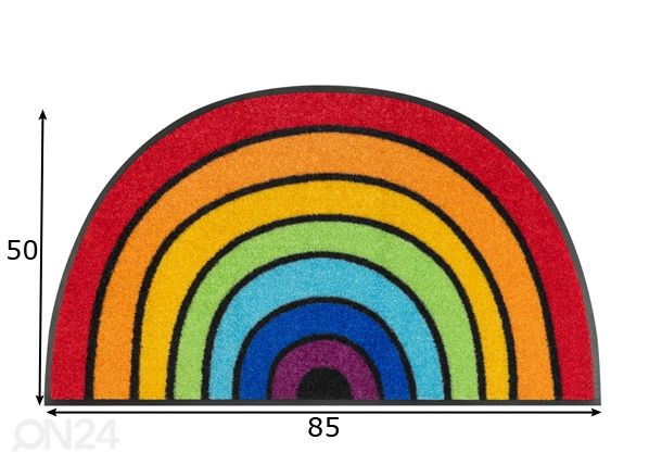 Дверной коврик Round Rainbow 50x85 см размеры