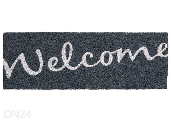 Дверной коврик Ruco Print Welcome 26x75 см, серый