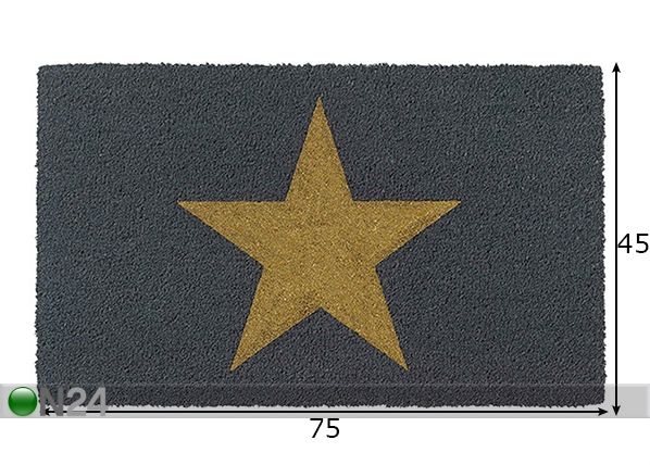 Дверной мат Ruco Glitter 45x75 см размеры