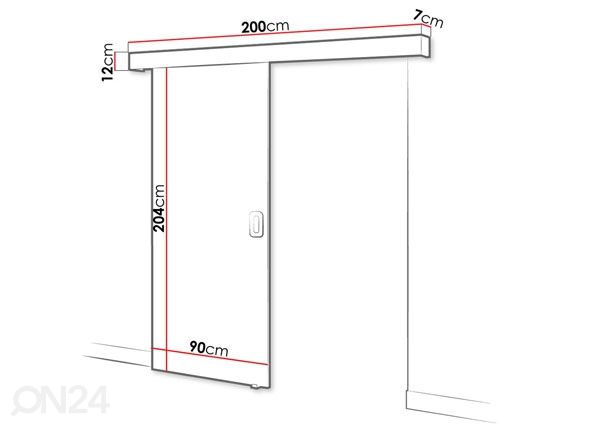 Дверь-купе с зеркалом 90 cm размеры