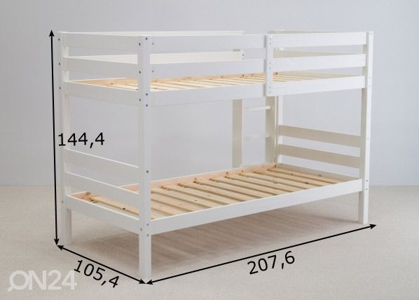 Двухъярусная кровать 90x200 cm размеры