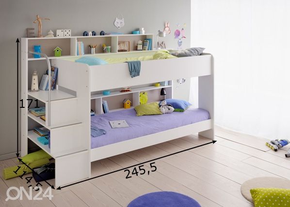 Двухъярусная кровать Bibop 90x200 cm размеры