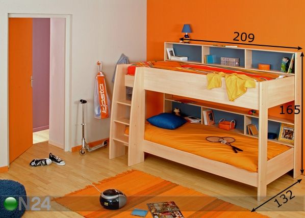 Двухъярусная кровать Tam Tam 90x200 см размеры