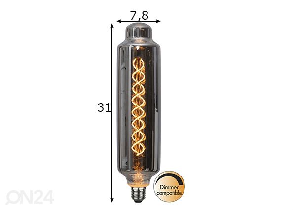 Декоративная LED лампа E27 4,7 Вт размеры