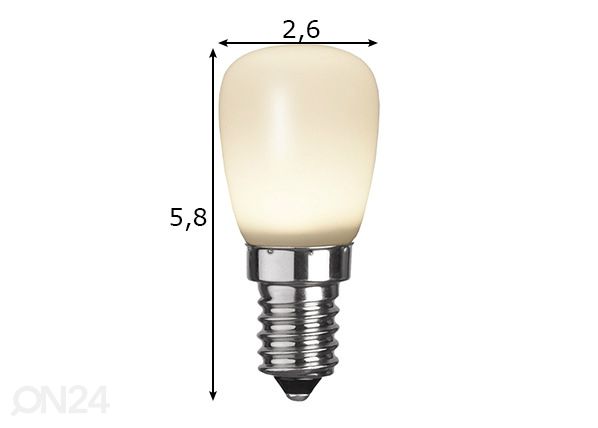 Декоративная LED лампочка E14 0,9 Вт на улицу размеры