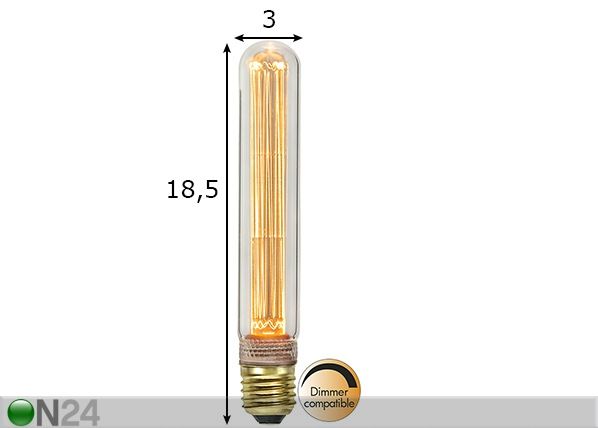 Декоративная LED лампочка E27 2,3 Вт размеры