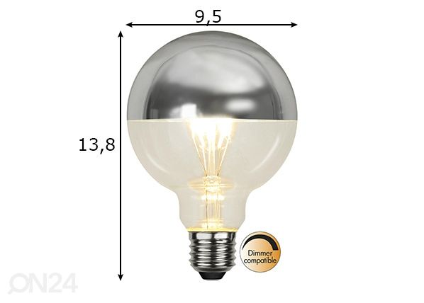 Декоративная LED лампочка E27 4 Вт размеры
