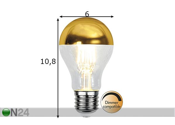 Декоративная LED лампочка E27 4 Вт размеры