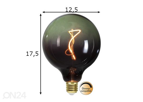 Декоративная LED лампочка E27, 4 Вт размеры