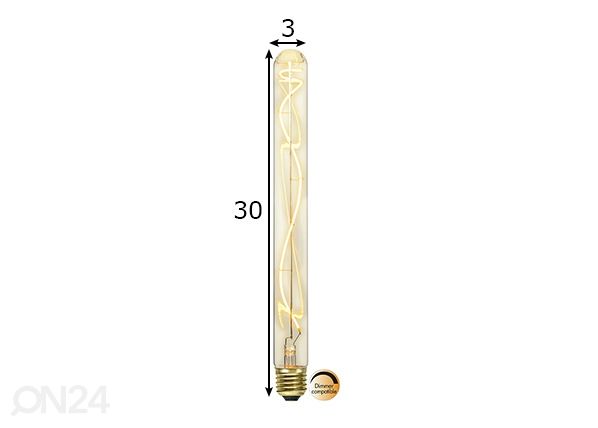 Декоративная LED лампочка E27, 4 Вт размеры