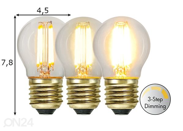 Декоративная LED лампочка E27 4 Вт размеры