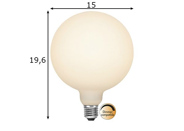 Декоративная LED лампочка E27, 6 Вт размеры