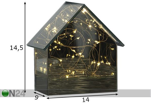 Декоративный LED светильник "Дом" размеры