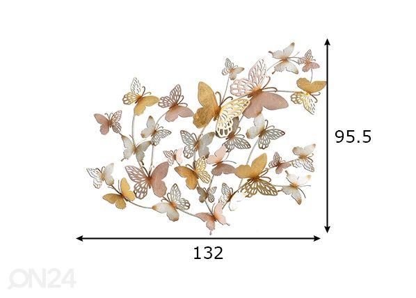 Декорация настенная Butterflies 132x95,5 cm размеры