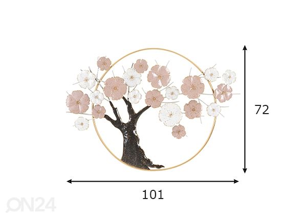 Декорация настенная Tree 101x72 cm размеры