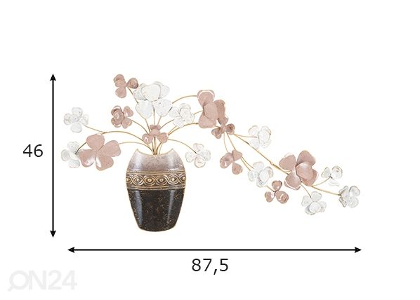 Декорация настенная Vase New 87,5x46 cm размеры