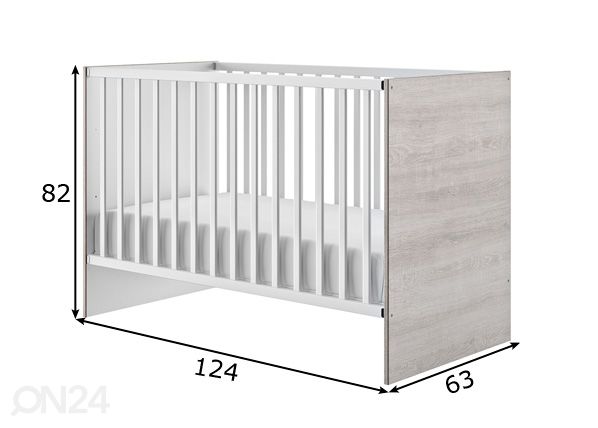Детская кроватка Marius 60x120 cm размеры