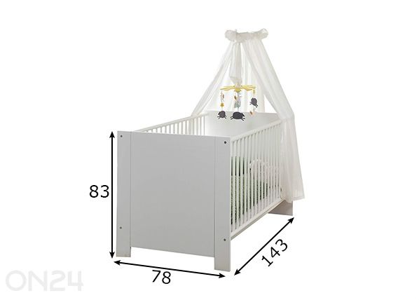 Детская кроватка Olivia 70x140 cm размеры