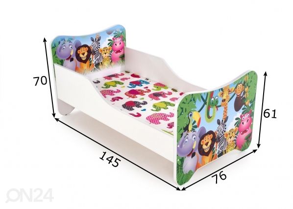 Детская кровать + матрас 70x140 cm размеры