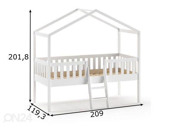 Детская кровать Dallas 90x200 cm размеры