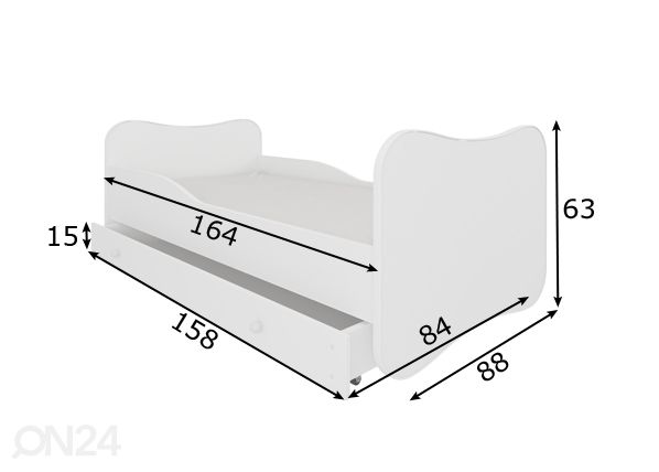 Детская кровать Gosport 80x160 cm размеры
