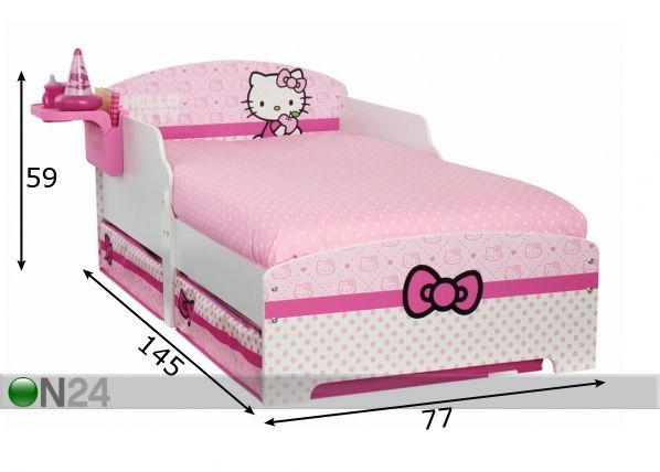 Детская кровать Hello Kitty + поролоновый матрас 70x140 cm размеры