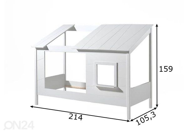 Детская кровать House 90x200 cm размеры