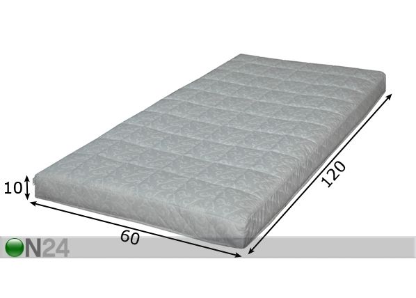 Детский матрас с кокосом и гречкой 60x120 см размеры