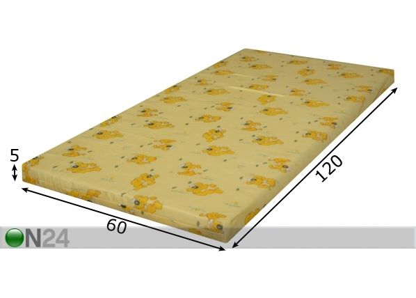 Детский матрас 60x120x5 см размеры
