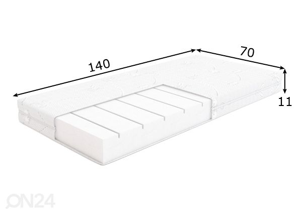 Детский матрас Dobranocka 70x140 cm с тканью Loterii размеры