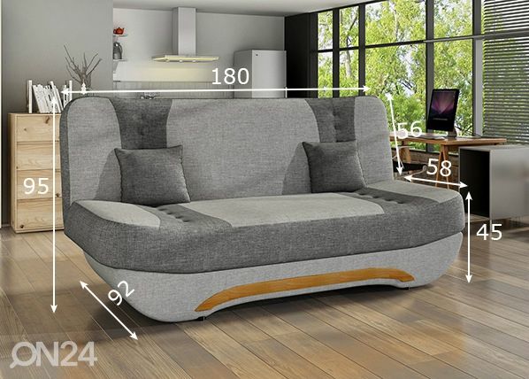 Диван-кровать с ящиком Camila размеры