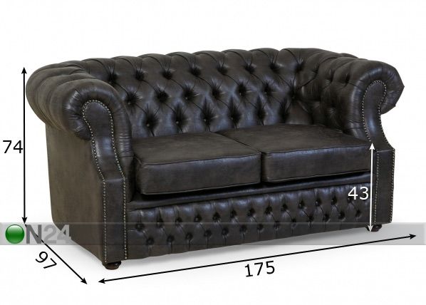 Диван-кровать Chesterfield 2 размеры