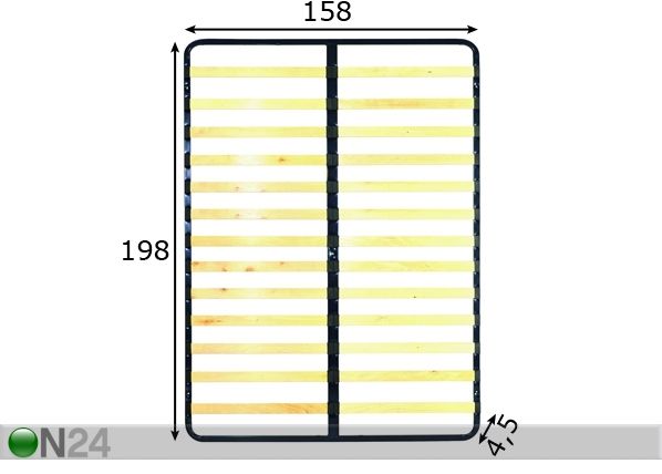 Дно кровати с металлической рамой 160x200 cm размеры