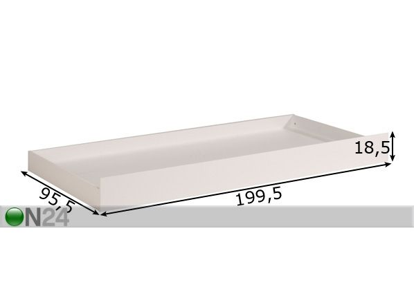 Дополнительная кровать / ящик кроватный Bibop размеры