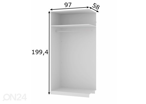 Дополнительный каркас Save h 200 cm размеры