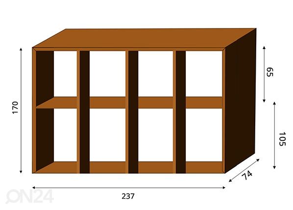 Дровница GrillSymbol Wall XL размеры