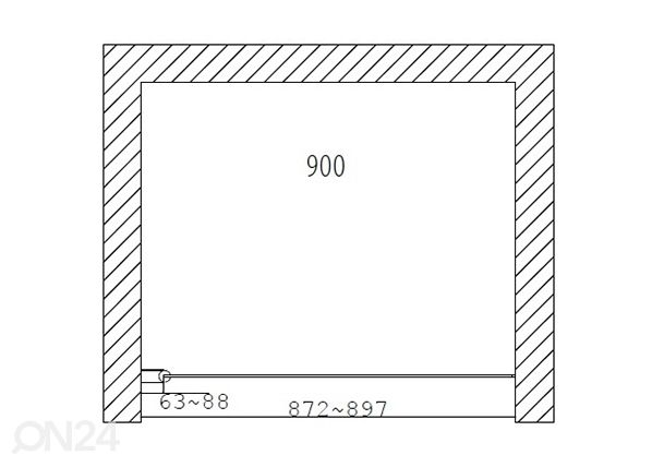 Душевая дверь Door 90 см размеры