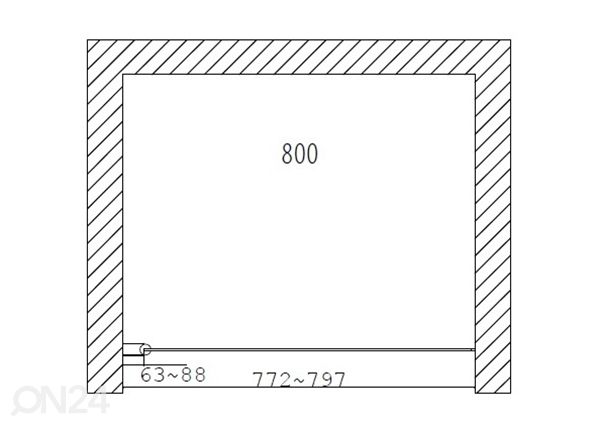 Душевая дверь Duschy Door 80 см размеры