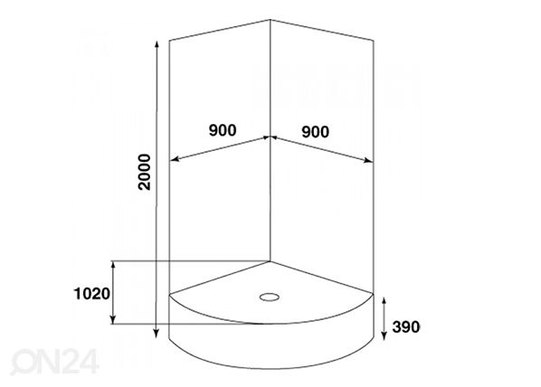 Душевая кабина 90x90 см размеры